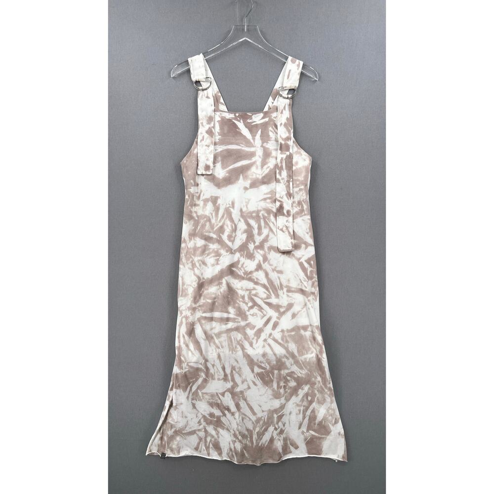 ERRANT Overall Dress Womens Small Brown Tie Dye Cotton Knit Adjustable Straps